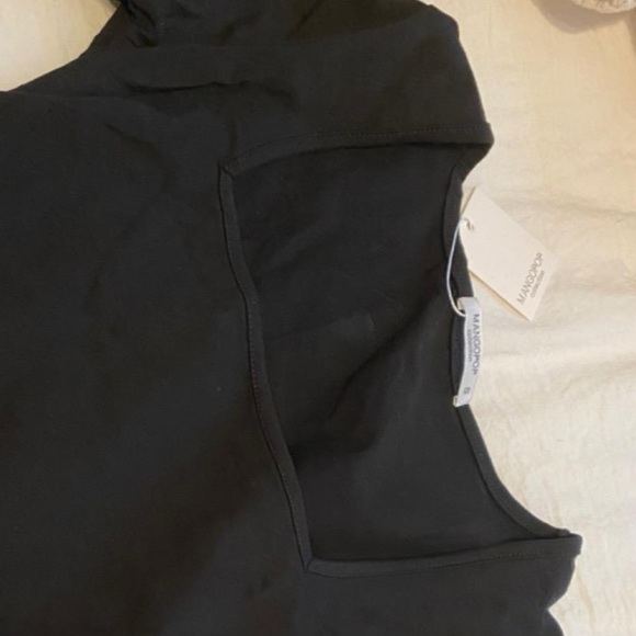 Women's Square Neck Bodysuit Short Sleeve Shirt Tops - Picture 5 of 6